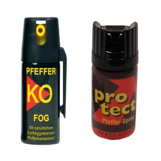 F.W. KLEVER Pepřový sprej KO FOG 50 ml + pepřový sprej Protect - 15ml