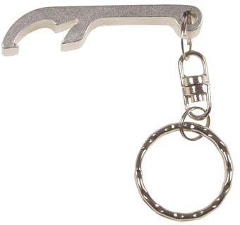 Hliníkový přívěšek na klíče - otvírák na láhve - BARVA: stříbrná