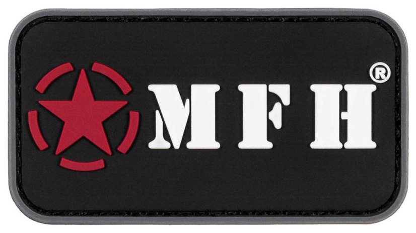 MFH 92200 3D gumová nášivka na suchý zip 7,5 × 4 cm černá MFH 92200 3D gumová nášivka na suchý zip 7,5 × 4 cm černá