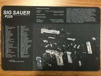 Podložka pod zbraně SIG SAUER P229 - černá