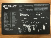Podložka pod zbraně SIG SAUER P226 - černá