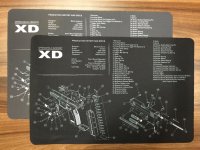 Podložka pod zbraně SPRINGFIELD ARMORY XD - černá