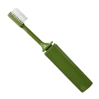 BCB CS740 skládací cestovní zubní kartáček zelený